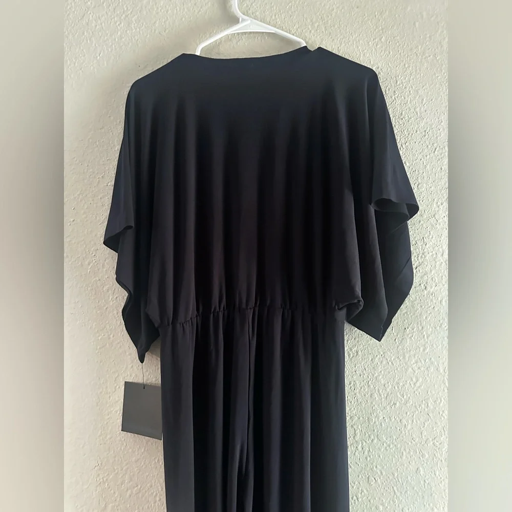 Norma Kamali Deep V Midnight  Jumpsuit - Picture 9 of 9